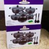 TC 14 Pieces Non-Stick Black Coated Cooking Pot/Sufuria Set