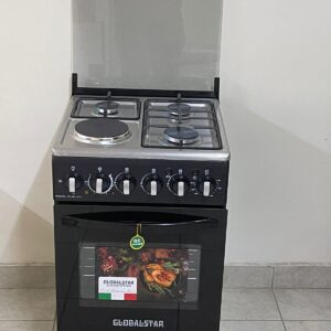 Black 50*55 Globalstar JET 3+1 standing cooker with electric oven