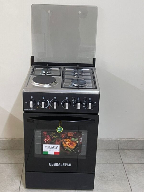 Black 50*55 Globalstar JET 3+1 standing cooker with electric oven