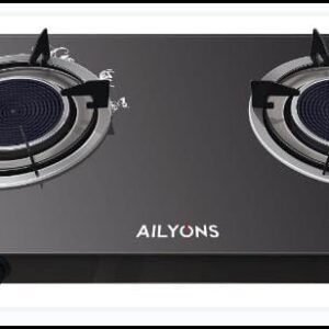 AILYONS 2 Burner Glass Top Gas Cooker & Infrared Double burner