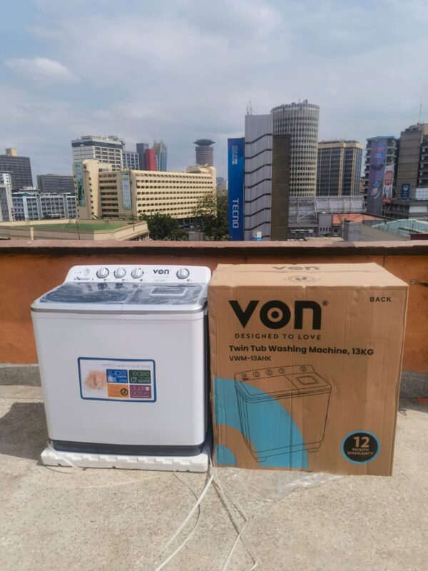 Von 13kgs twin tub washing machine