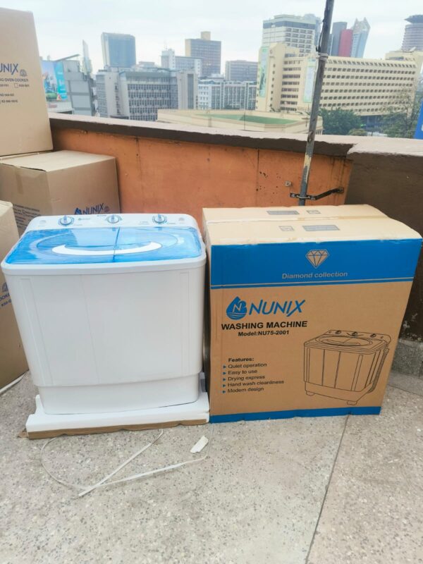 NUNIX 7.5 KG SEMI-AUTOMATIC TWIN TUB WASHING MACHINE