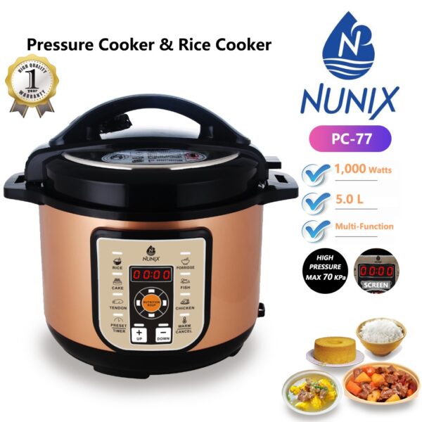 NUNIX (PC-77) 5 L MULTI-FUNCTIONAL ELECTRIC PRESSURE COOKER