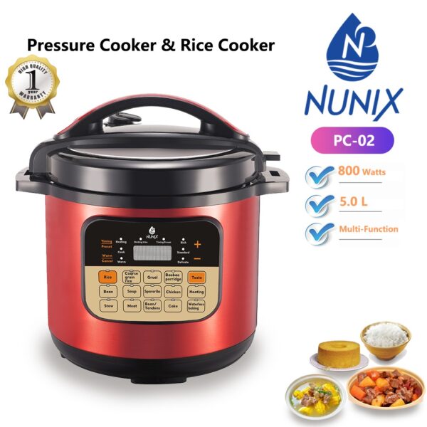 Nunix (PC-02) 5 L Digital Multi-functional Pressure Cooker