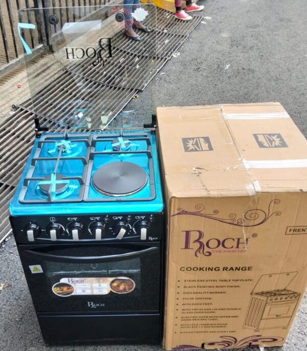 ROCH 3G+1E JET STANDING COOKER WITH ELECTRIC OVEN