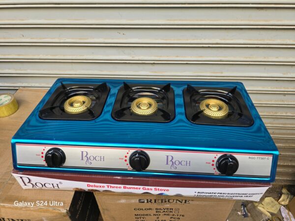 ROCH 3 BURNER STAINLESS STEEL GAS COOKER