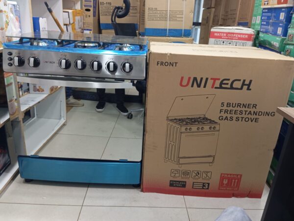 60*80 Unitech 5 burner freestanding full gas cooker