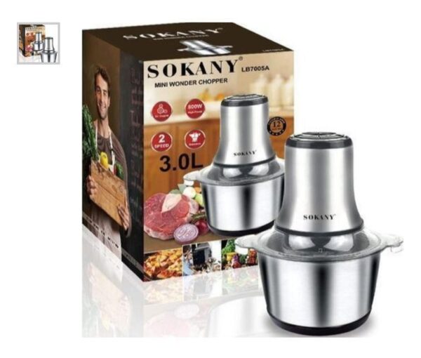 3 L SOKANY ELECTRIC FOOD CHOPPER (Food Processor /Meat grinder)