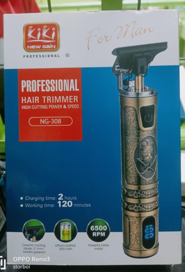 KIKI NG-308 PROFESSIONAL RECHARGEABLE HAIR TRIMMER