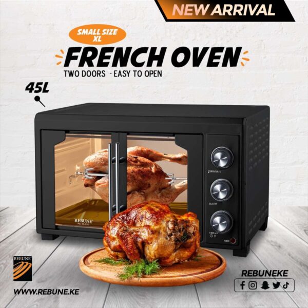 45 L REBUNE COMMERCIAL DOUBLE DOOR OVEN (French Style Rotisserie Oven)