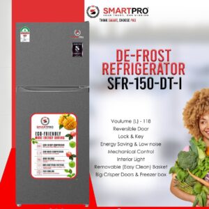 SMART PRO 118 L DOUBLE DOOR DEFROST REFRIGERATORS