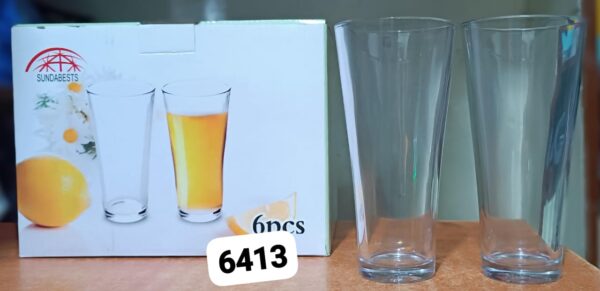 6 PCS OF L0NG LUMINARC WATER GLASSES