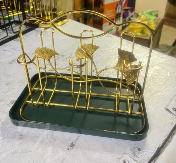 HIGH QUALITY GOLDEN STAINLESS STEEL GLASS HOLDER