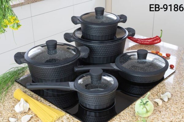 10 PCS EDENBURG NON STICK COOKWARE SET