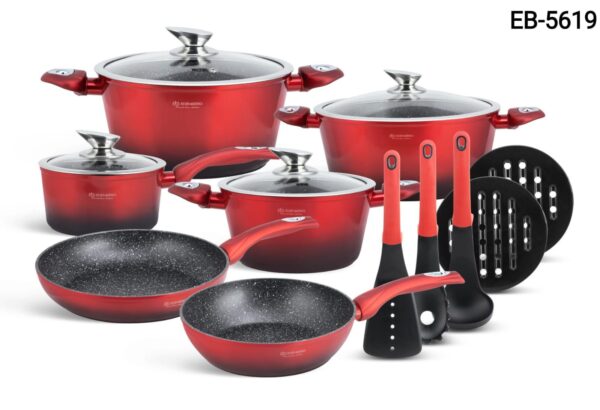 EDENBURG 15 PCS NON STICK COOKWARE SET