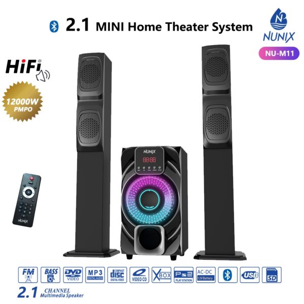 NUNIX (NU-M11) 2.1 CH HOME THEATRE SPEAKER SYSTEM