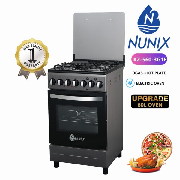 50*55 NUNIX 3G+1E STANDING COOKER WITH ELECTRIC OVEN