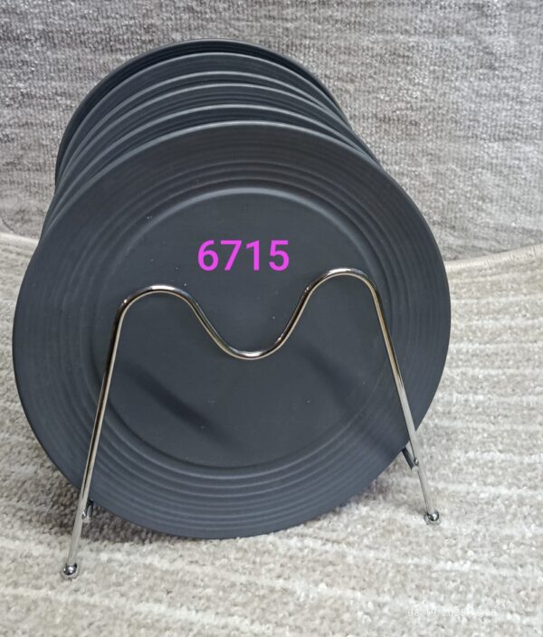 6 PCS BLACK MODERN CERAMIC PLATES