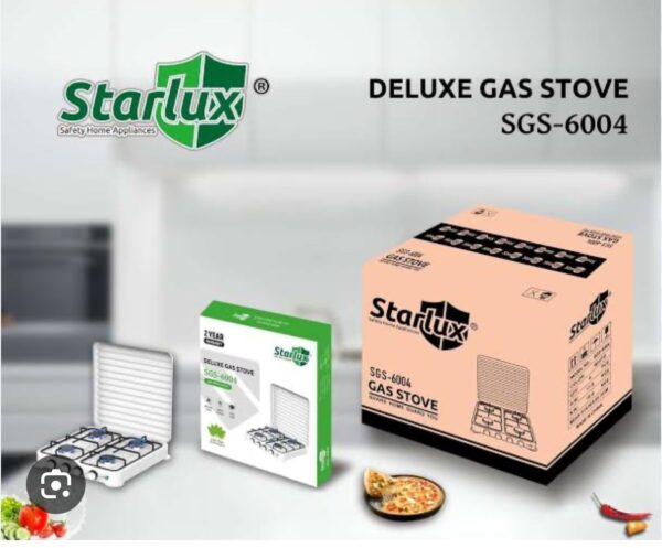 Starlux 4 All Gas Burner Table Top Cooker- Silver